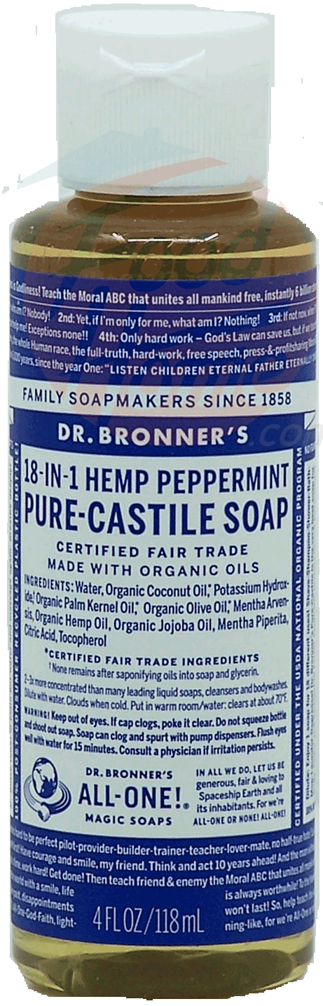 Dr. Bronner's Magic Family Soapmakers 18-in-1 hemp peppermint pure-castile soap Full-Size Picture